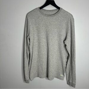 Vuori Waffle Crew Long Sleeve Thermal Shirt Mens Large Light Heather Grey